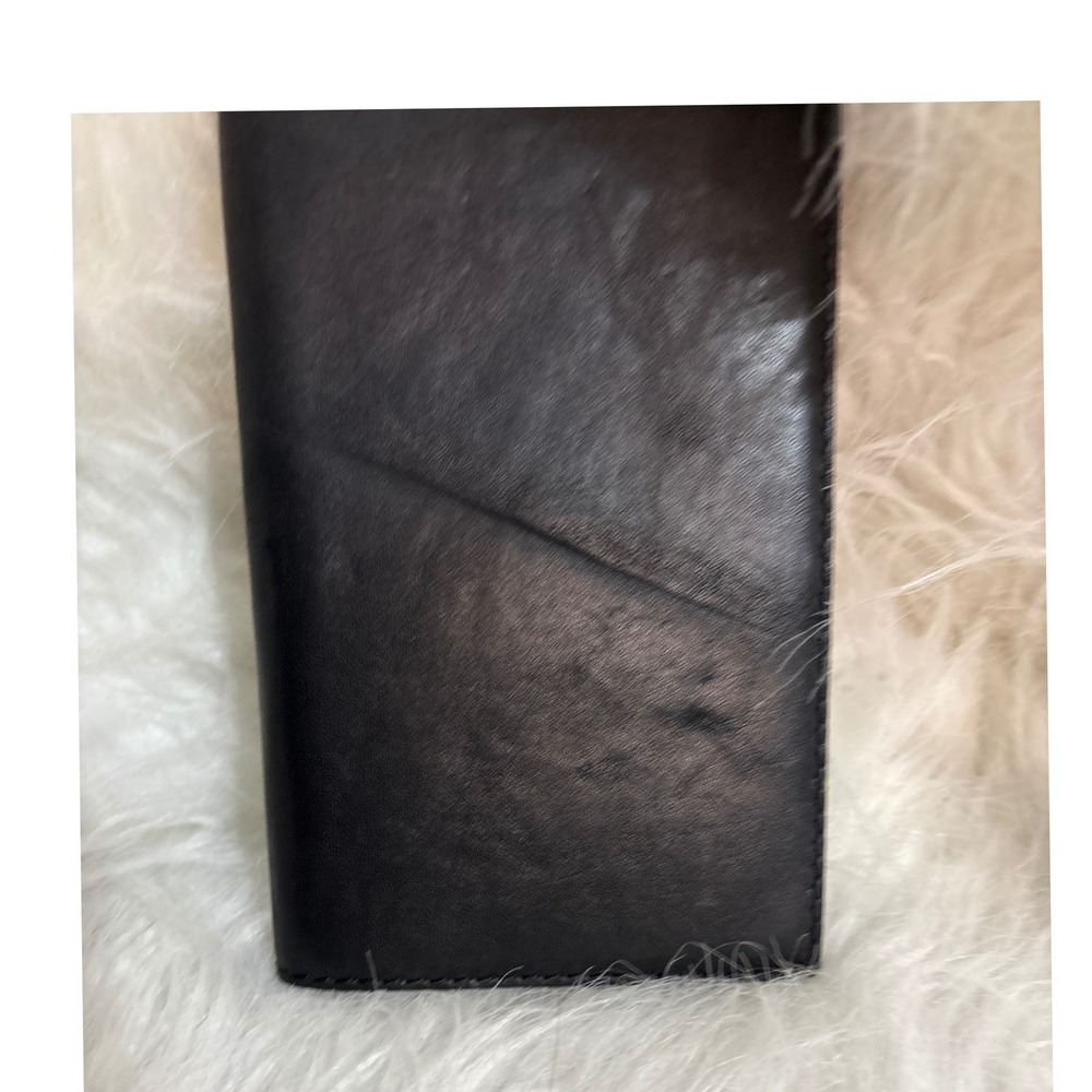 The Limited Vintage Black Leather Pocket Organizer Address Book Memo Made Italy